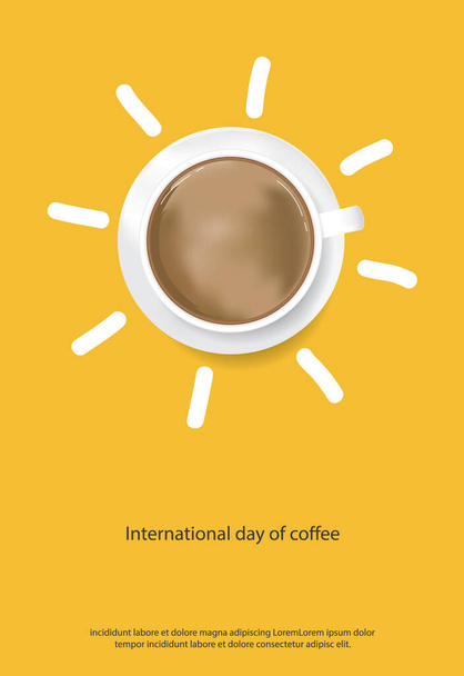 Кофейная реклама векторная иллюстрация Flayers - Вектор,изображение