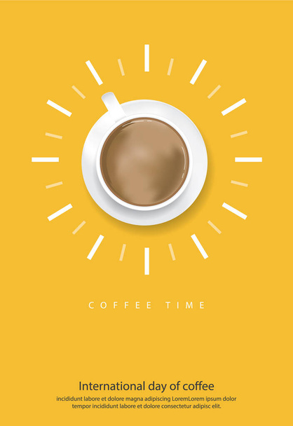 Koffie Affiche Advertentie Flayers Vector Illustratie - Vector, afbeelding