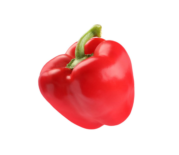 Ripe red bell pepper isolated on white - Fotografie, Obrázek