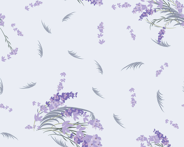 Floral lavender retro vintage background - Διάνυσμα, εικόνα