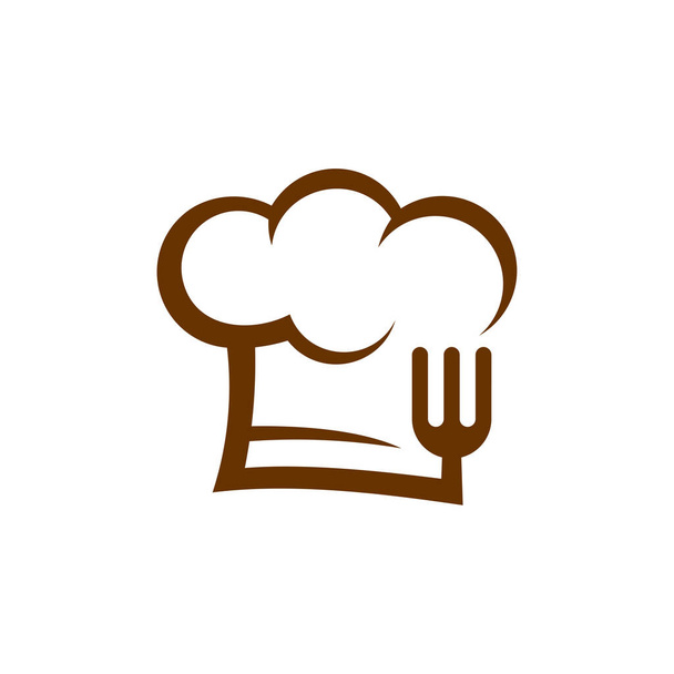 Καπέλο σεφ με το λογότυπο Spoon και Fork Σχεδιασμός Πρότυπο Διάνυσμα, εικονίδιο Σύμβολο, Creative Design Έννοιες - Διάνυσμα, εικόνα