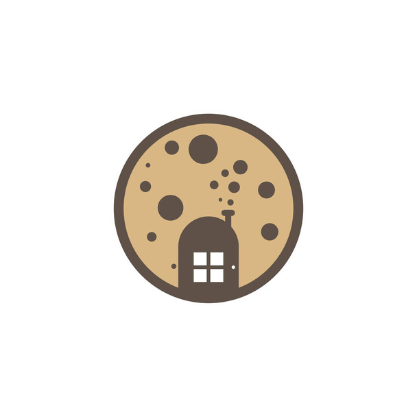 Startseite Cookies Logo Design Vektor-Vorlage, Symbol, Kreative Design-Konzepte - Vektor, Bild