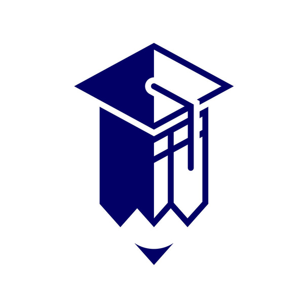 Projekt ikony logo edukacji, ilustracja wektorowa, logo projektu Ballpoint Concept. - Wektor, obraz