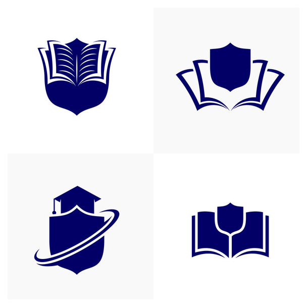 Ensemble de conception d'icône de logo d'éducation, illustration vectorielle, logo de conception de concept. - Vecteur, image
