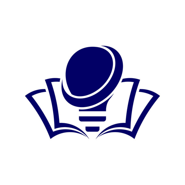Diseño del icono del logotipo de la educación, ilustración vectorial, diseño del logotipo de Bulb Concept. - Vector, Imagen