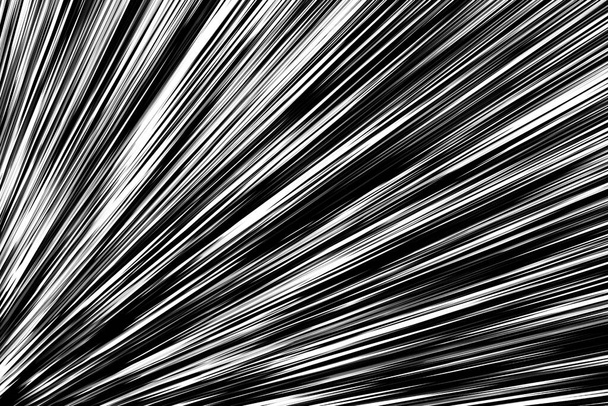 Abstract black and white background texture stripe. vector ray burst motion background design. glitch pattern beam.  space curved stripes line - Photo, Image
