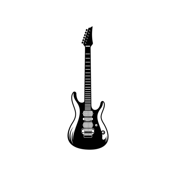 Electric guitar design vector template. Simple set of electric guitar vector icons - Vector, Image