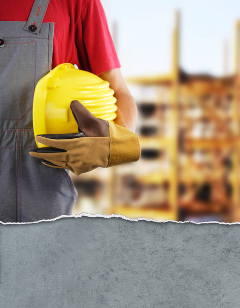 Travailleur de la construction, équipement de protection - Photo, image