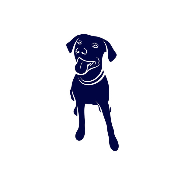 Sniffer Dog Logo Tasarım Vektörü. Sniffer Dog 'un silueti. Vektör illüstrasyonu - Vektör, Görsel