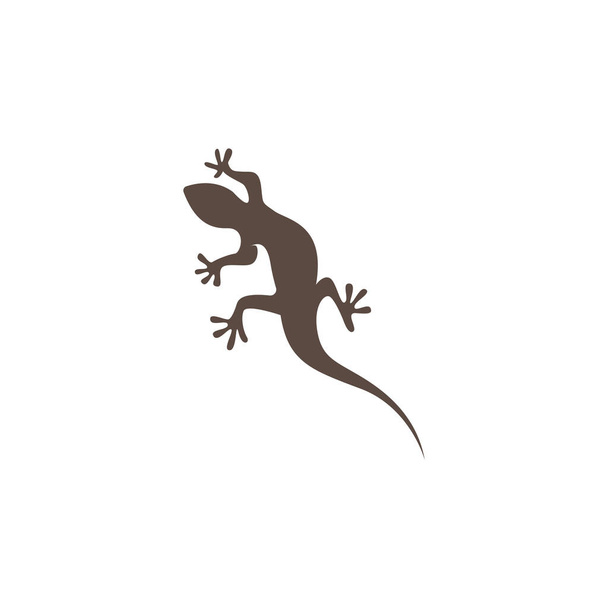 Jaszczurka kameleon gecko sylwetka czarny wektor - Wektor, obraz