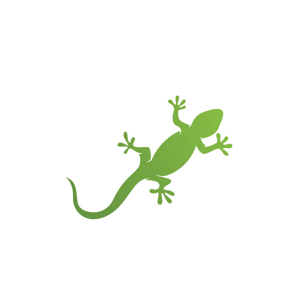 Eidechse Chamäleon Gecko Silhouette schwarzer Vektor - Vektor, Bild