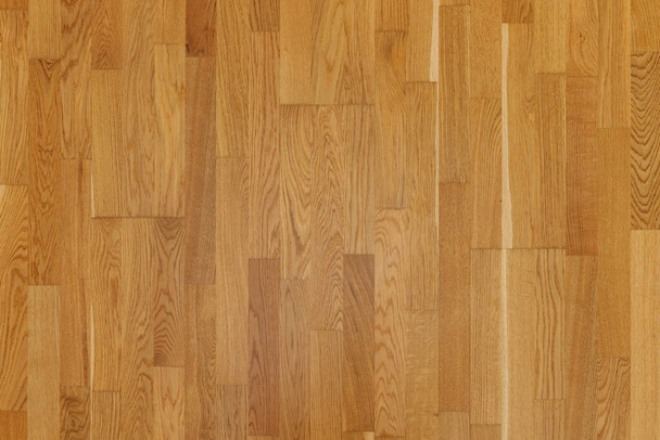 ブラウンラミネートの床の質感の背景。天然木の研磨面の寄木細工 - 写真・画像