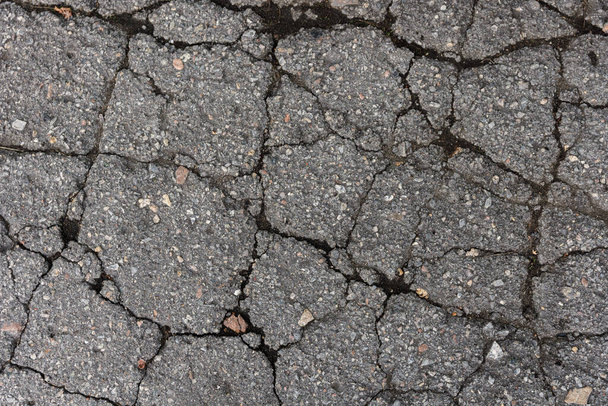 staré rozbité popraskané asfaltové textury pozadí - Fotografie, Obrázek