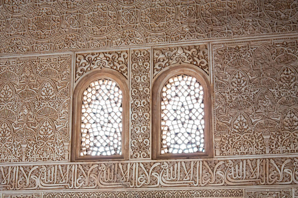 Windows of a palace in the alhambra - Photo, Image