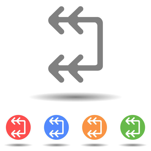 Doppelpfeil-Icon-Vektor-Logo mit isoliertem Hintergrund - Vektor, Bild