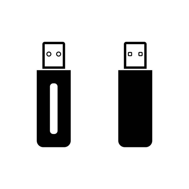 Clé USB icône plate pour les applications et les sites Web - Vecteur, image