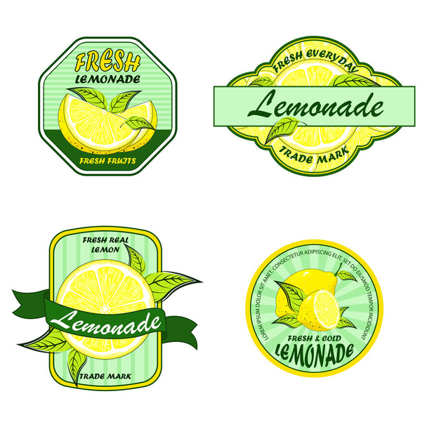 lemonade badges vector - Vector, Image
