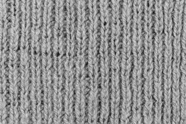 Witte natuurlijke textuur van gebreide wol textiel achtergrond. Witte katoenen stof geweven canvas textuur - Foto, afbeelding