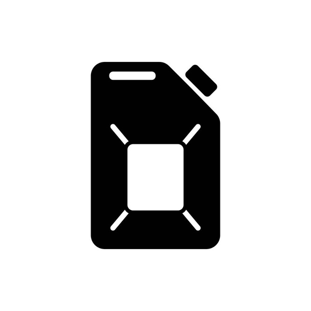 Icône vectorielle plate de boîte de carburant noire - Vecteur, image