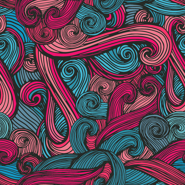 Seamless abstract wave pattern made in vector - Vektor, Bild