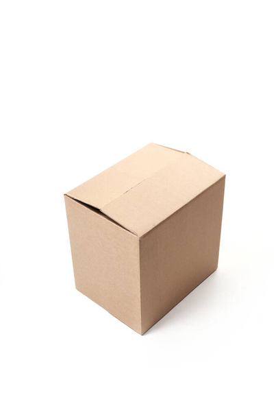 Cardboard box on a white background - Foto, Imagem