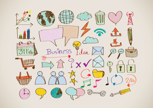 Hand doodle Business doodles - Вектор, зображення