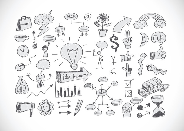 Käsin doodle Business doodles
 - Vektori, kuva