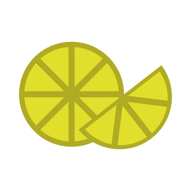 шматочок лимона цитрусові тропічна плоска іконка
 - Вектор, зображення