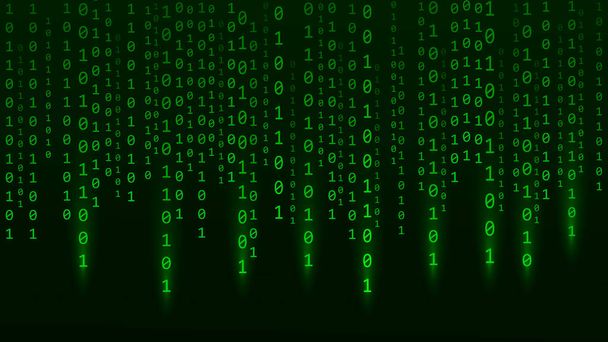 Fondo digital. Big data. Concepto de hacker. Matriz abstracta. La computadora generó muchos números. Vector - Vector, imagen