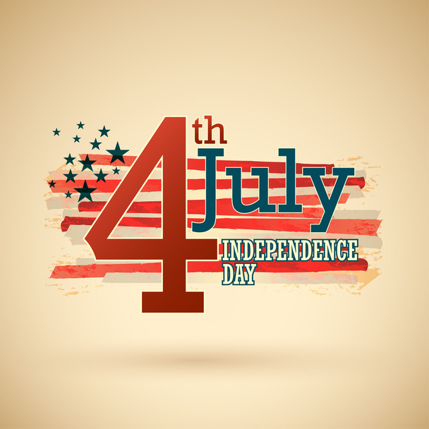 Feliz Dia da Independência Estados Unidos da América, 4 de Julho
 - Vetor, Imagem