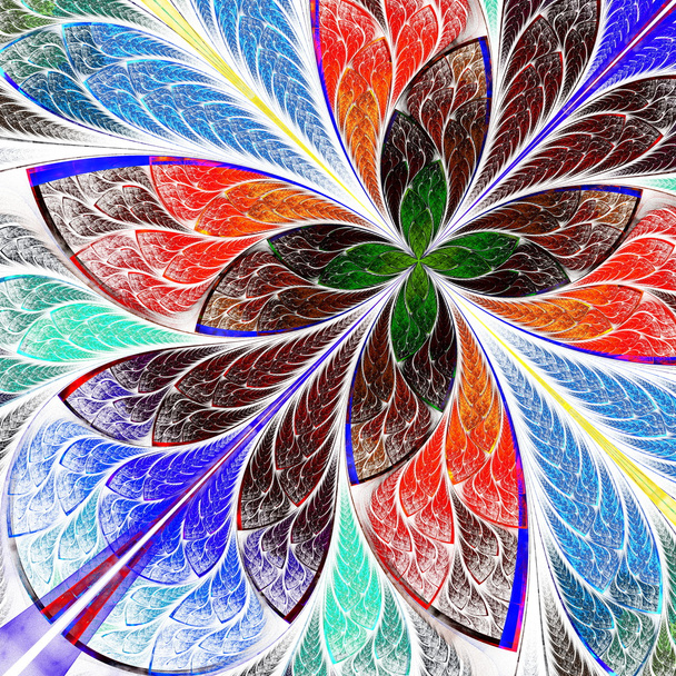 Hermosa flor fractal multicolor. Gráficos generados
 - Foto, Imagen