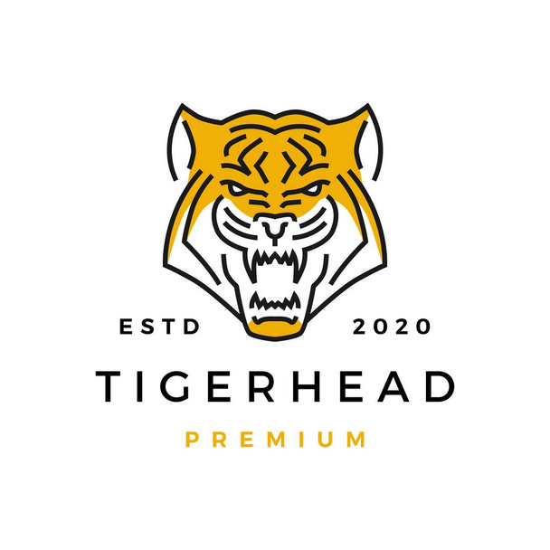 логотип тигрової голови Векторна ілюстрація
 - Вектор, зображення