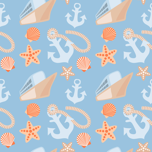 sea seamless pattern - ベクター画像
