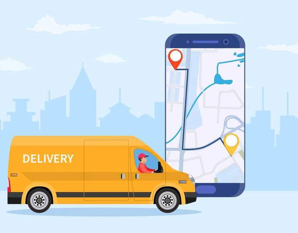 Online delivery service concept, - Vector, Image