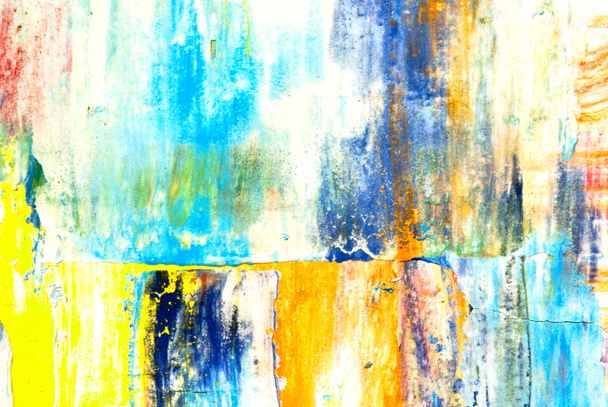 tuval üzerine renkli boya lekeleri - Fotoğraf, Görsel
