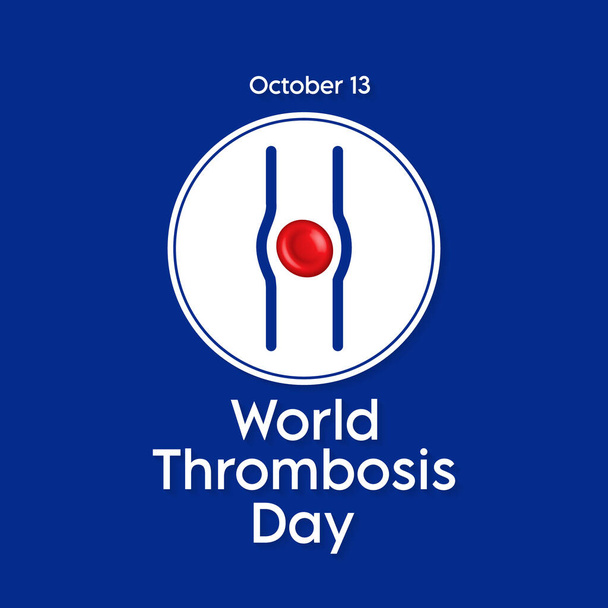 Illustration vectorielle sur le thème de la Journée mondiale de la thrombose observée chaque année le 13 octobre à travers le monde. - Vecteur, image