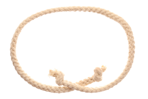 Marco de cuerda sobre fondo blanco - Foto, Imagen