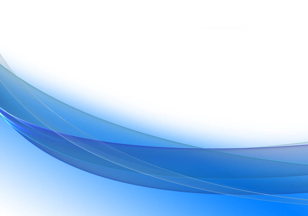 Abstraktní pozadí vln. Bílé a azurově modré abstraktní pozadí pro tapety nebo vizitky - Fotografie, Obrázek