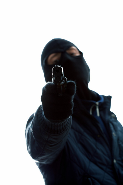 Masked man with gun - Fotó, kép