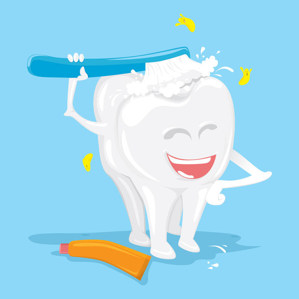 tooth vector illustration, icon element background - Vector, Image