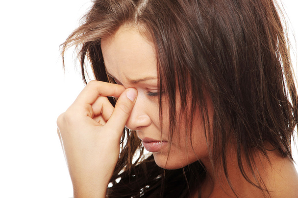 Woman with headache - Foto, imagen