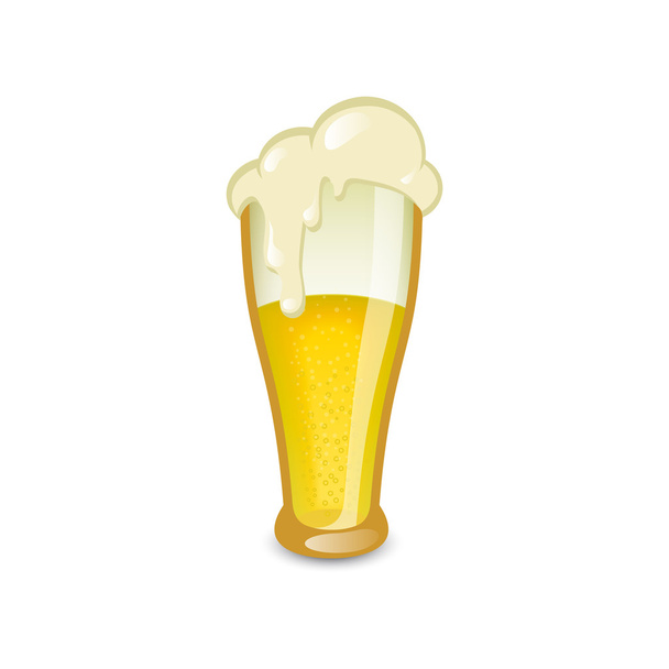 軽ビールのグラス - ベクター画像