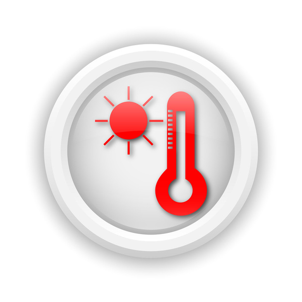 zon en thermometer pictogram - Foto, afbeelding