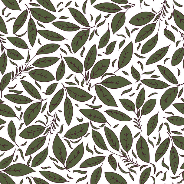 virágos textúra, zöld levelekkel - Vektor, kép