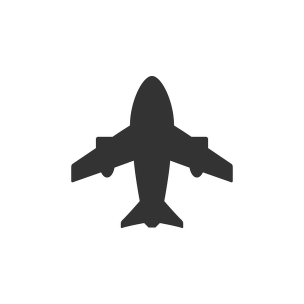 Plane glyph icon or aviation concept - Vector, Image