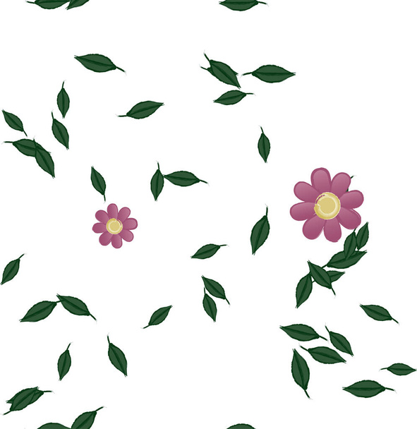 beautiful floral seamless background, vector illustration - Vector, Image