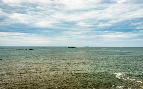 sea horizon at early in the morning from flat angle image is taken at early morning. it is showing the beautiful seascape of nature. - Photo, Image
