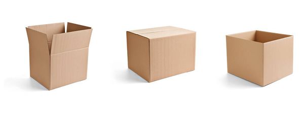 close up of  a cardboard box on white background - Photo, image