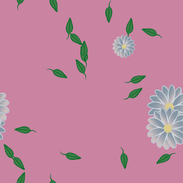 beautiful floral seamless background, vector illustration - Vecteur, image