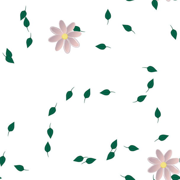 beautiful floral seamless background, vector illustration - ベクター画像